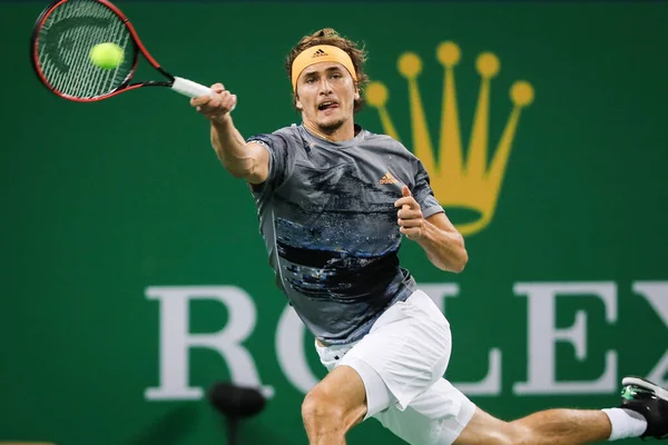 Der Deutsche Tennisprofi Alexander Zverev Tritt Der Dritten Runde Des — Stockfoto