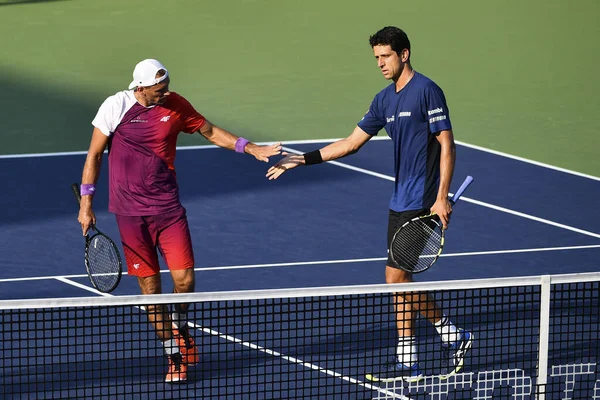 Polonyalı Lukasz Kubot Brezilyalı Marcelo Melo Hindistan Dan Rohan Bopanna — Stok fotoğraf