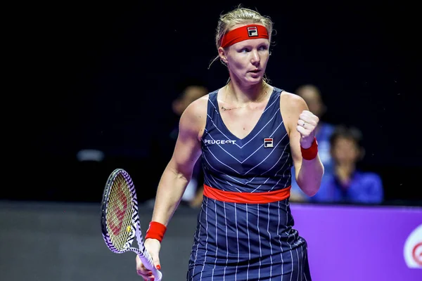 Dutch Professional Tennis Player Kiki Bertens Celebrates Defeating Australian Professional — Φωτογραφία Αρχείου