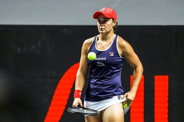 Australischer Tennisprofi Ashleigh Barty Tritt Während Eines Gruppenspiels Des Wta — Stockfoto