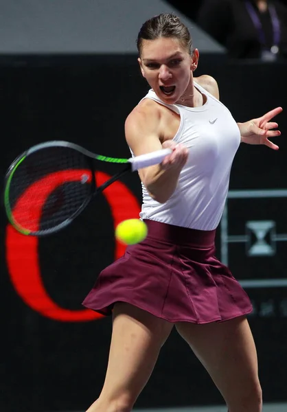 Die Rumänische Tennisprofi Simona Halep Tritt Oktober 2019 Shenzhen Der — Stockfoto