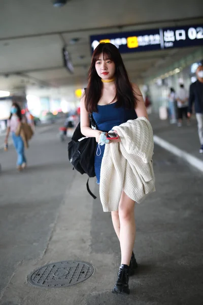 Huang Yiming Uma Garota Que Participou Reality Show Chinês Youth — Fotografia de Stock