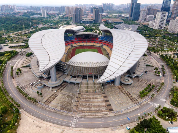Una Vista Aérea Del Guangxi Sports Center Complejo Deportivo Con —  Fotos de Stock
