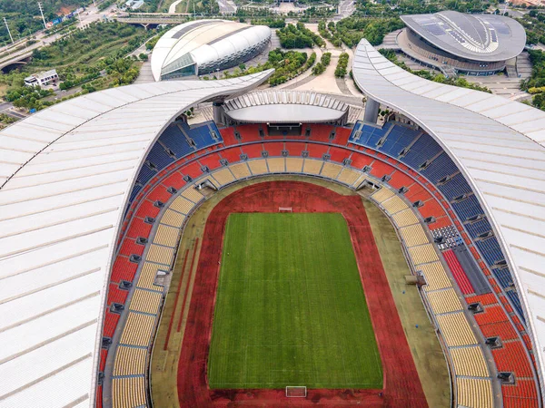 Uma Vista Aérea Guangxi Sports Center Complexo Desportivo Com Estádio — Fotografia de Stock