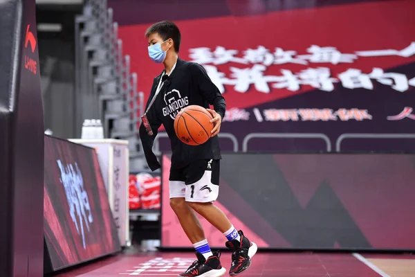 Zhang Jiacheng Internet Sensation Youth Basketball Player One Arm Practices — Stock Photo, Image