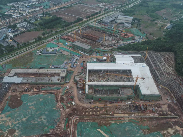 2022年のために準備された射撃 弓射ホール Aisan Gamesは2020年6月19日 中国東部浙江省杭州市風陽区に建設中です — ストック写真