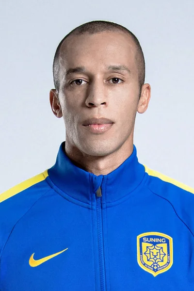 Brazilský Fotbalista Joao Miranda Nebo Prostě Miranda Jiangsu Suning Fotit — Stock fotografie