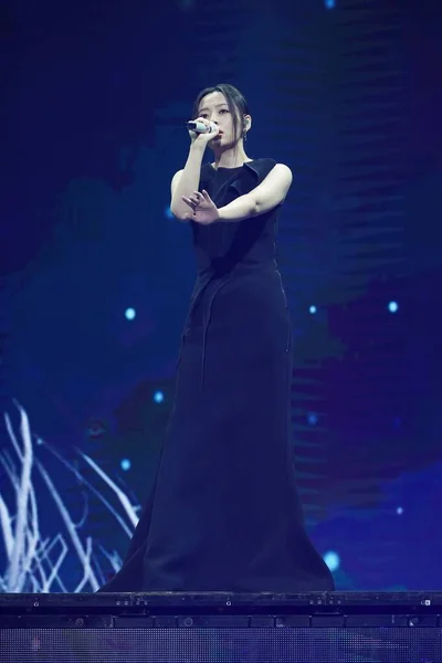 Cantora Compositora Chinesa Jane Zhang Apresenta Chinese Top Ten Music — Fotografia de Stock