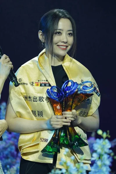 Cântăreața Compozitoare Chineză Jane Zhang Cântă China Top Ten Music — Fotografie, imagine de stoc