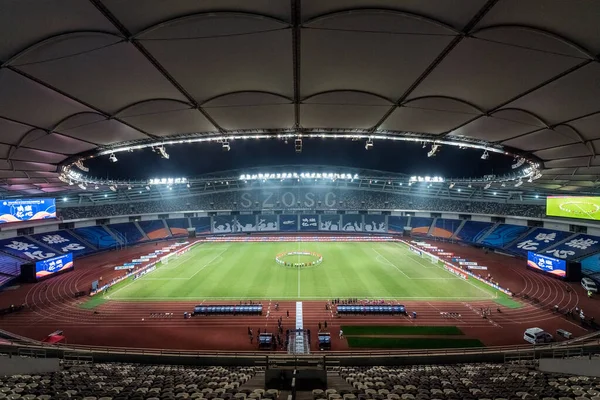 Vista Aérea Ceremonia Apertura Del Partido Ronda Superliga China 2020 — Foto de Stock