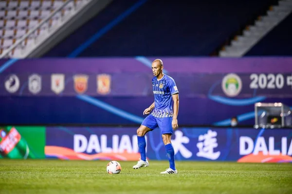 Giocatore Calcio Brasiliano Joao Miranda Semplicemente Miranda Jiangsu Suning Mantiene — Foto Stock