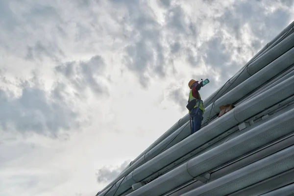 Constructeurs Zijn Druk Bezig Met Bouw Van National Speed Skating — Stockfoto