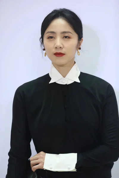 Chinese Actrice Sun Woont Promotiebijeenkomst Loewe Bij Shanghai China Augustus — Stockfoto