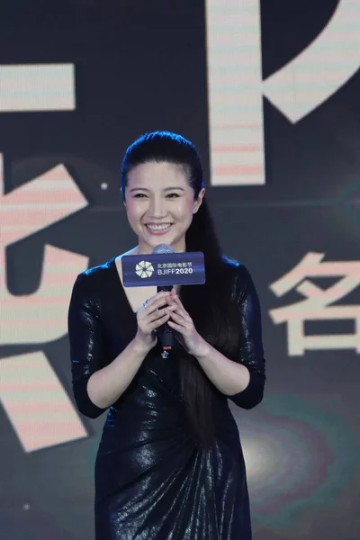 Čínská Filmová Televizní Herečka Yan Bingyan Vystoupí Mezinárodním Filmovém Festivalu — Stock fotografie
