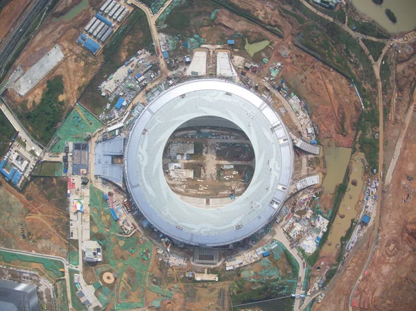 Letecký Pohled Čtyřicetitisícový Stadion Který Bude Hlavním Stadionem Pro Nadcházející — Stock fotografie