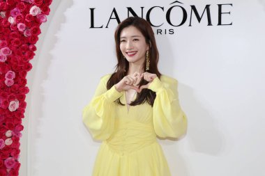 Chinese actress Jiang Shuying or Maggie Jiang attends Lancome brand promotional event in Shanghai, China, 11 September 2020. clipart