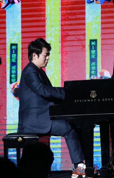 Chinese Concert Pianist Lang Lang Attends Guest Performs Ceremony Beijing — Stock Photo, Image