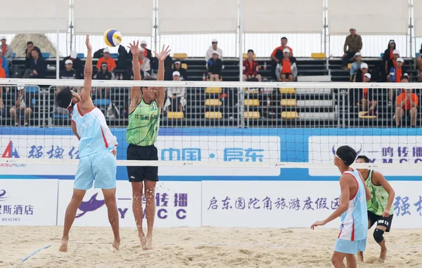 Les Joueurs Volley Ball Sont Pendant Match Dans Compétition Nationale — Photo