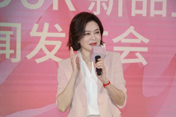 Attrice Hong Kong Rosamund Kwan Chi Lam Partecipa Attività Pechino — Foto Stock