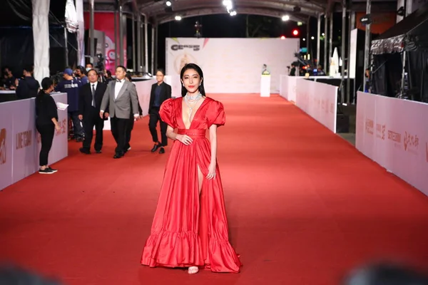 Aktris Taiwan Cheryl Yang Menghadiri Penghargaan Lonceng Emas 2020 Taipei — Stok Foto