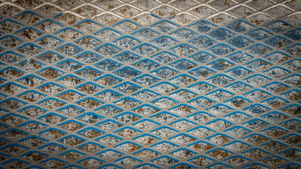 Paslanmaz Çelik Paslı Metal Çit Kablo Örgüsü Kafes Metali Tozlu — Stok fotoğraf