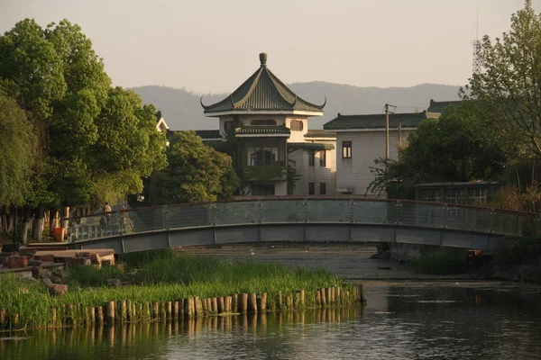 Edificio Cina Con Tetto Interessting — Foto Stock