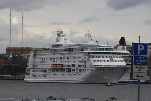Kreuzfahrtschiff Hafen Von Stockholm — Stockfoto