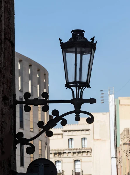 Street lamp, lantern on the wall of the building — Stock Photo, Image