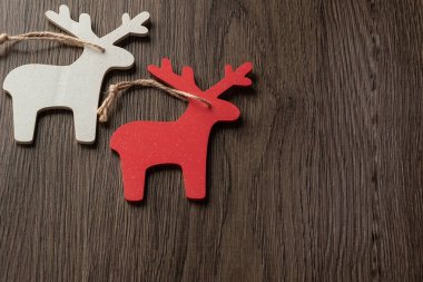 Noel ağacı, geleneksel Yeni Yıl süslemeleri noel ağacı geyik