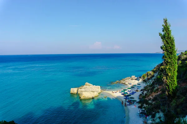 Vista Fascinante Natureza Com Lagoa Azul — Fotografia de Stock