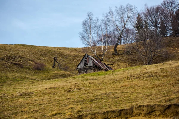 Vieille Maison Bois Dans Les Montagnes — Photo