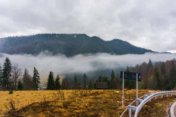 Incredibile Vista Sulle Montagne Con Alberi Alti — Foto Stock