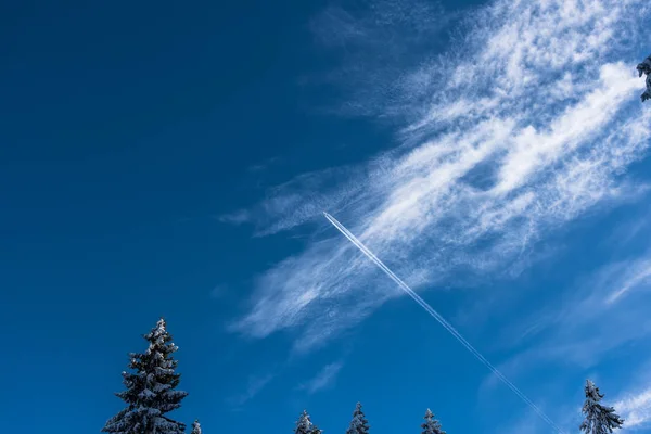 Vue Imprenable Sur Nature Avec Ciel Nuageux — Photo