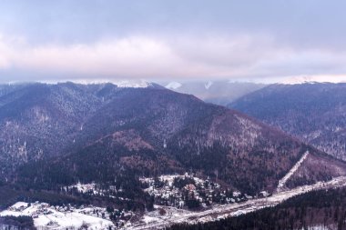 Karlı ağaçlar şaşırtıcı Doğa Manzaralı
