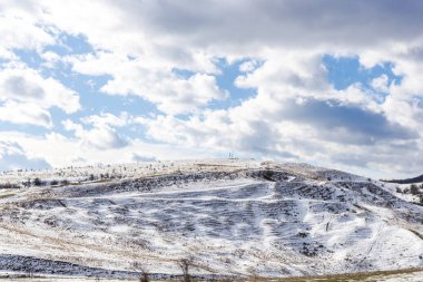 Bulutlu gökyüzü arka plan şaşırtıcı doğa manzaralı