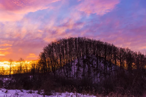 Prachtige Zonsondergang Cloudscape Met Paars Wolken — Stockfoto