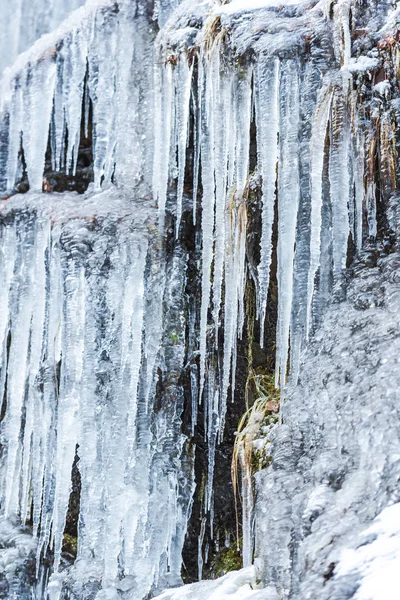 Τεράστια Κρύο Icicles Φόντο Φύση — Φωτογραφία Αρχείου