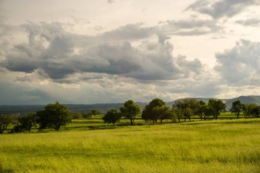 Bulutlu gökyüzü arka plan şaşırtıcı doğa manzaralı