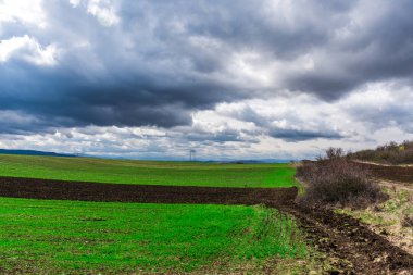 Bulutlu gökyüzü arka plan şaşırtıcı doğa manzaralı
