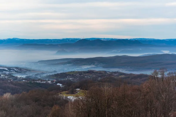 Krásný Západ Slunce Horách — Stock fotografie