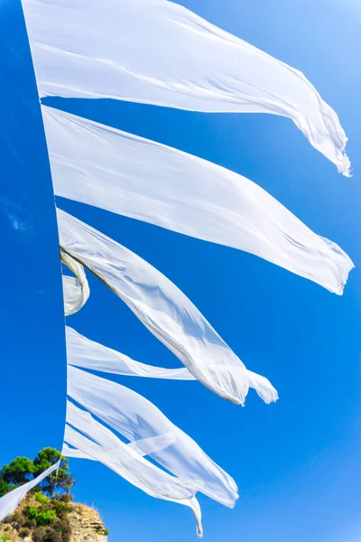 White Sheets Air Zakynthos Island Greece — Stock Photo, Image