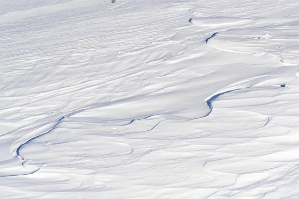 Footprints Skiing Snow — Stock Photo, Image