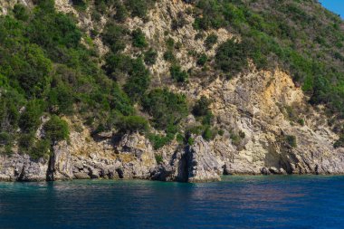 Büyüleyici doğa dağ manzaralı yeşillik ile