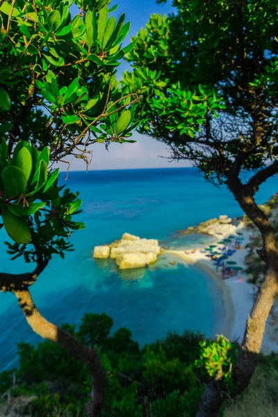 Affascinante Vista Sul Mare Con Laguna Blu Verde — Foto Stock