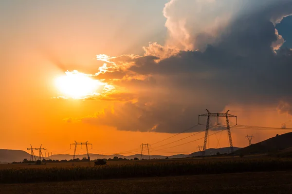 Increíble Vista Naturaleza Con Fondo Cielo Nublado — Foto de Stock