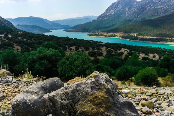 Fascinating Nature Mountain View Greenery Blue Lagoon — Stock Photo, Image