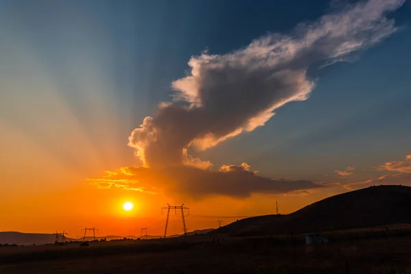 Fantastisk Natur Visa Med Molnig Himmel Bakgrund — Stockfoto