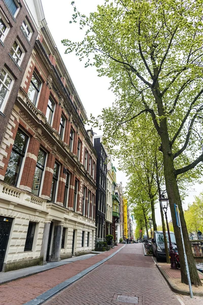 Hollanda Güzel Amsterdam Caddesi Avrupa — Stok fotoğraf