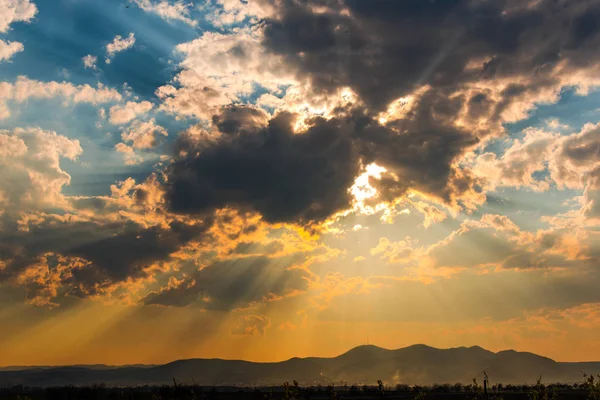 Vue Imprenable Sur Nature Avec Ciel Nuageux — Photo