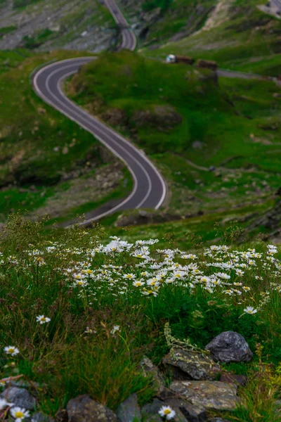 Nature Fascinante Vue Sur Montagne Avec Verdure Ciel Nuageux Bleu — Photo